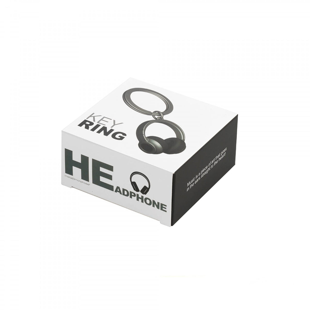 Black Headphones 3D Keyring - Main Image