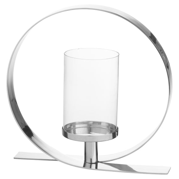 Silver Loop Candle Holder
