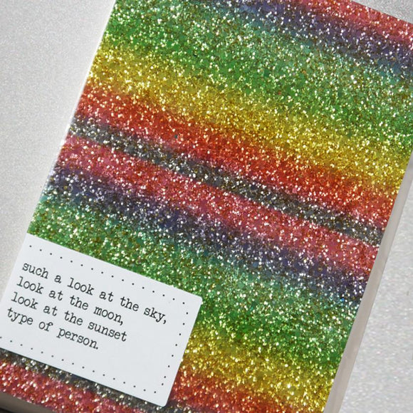 Look at the Sunset...Glitter Notebook