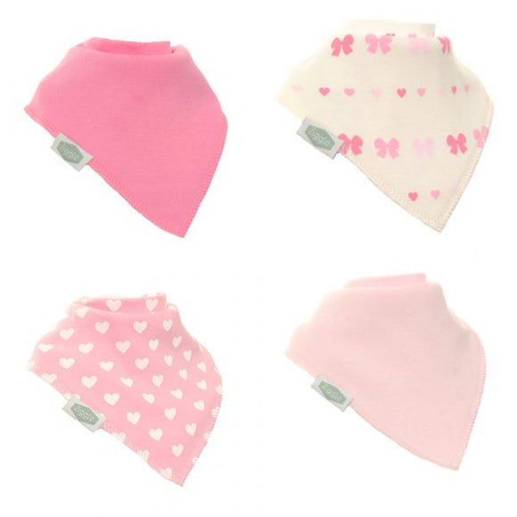 Hearts & Bows Bib Set