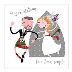 Braw Couple Wedding Card