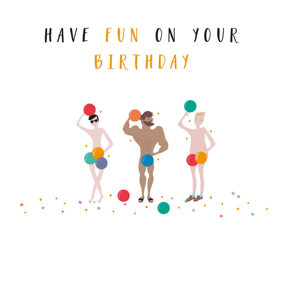 Balloon Dance Birthday Card