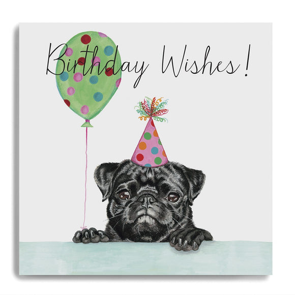 Birthday Wishes Pug Card