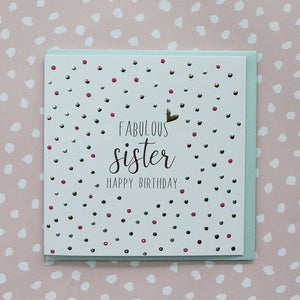 Fabulous Sister Birthday Card