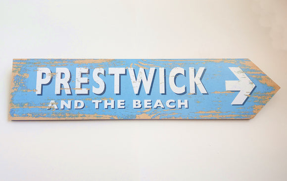 Prestwick and the Beach Sign